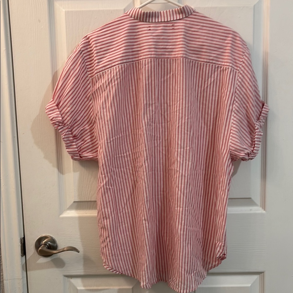 XIRENA stripped button down Shirt size M - Picture 8 of 11